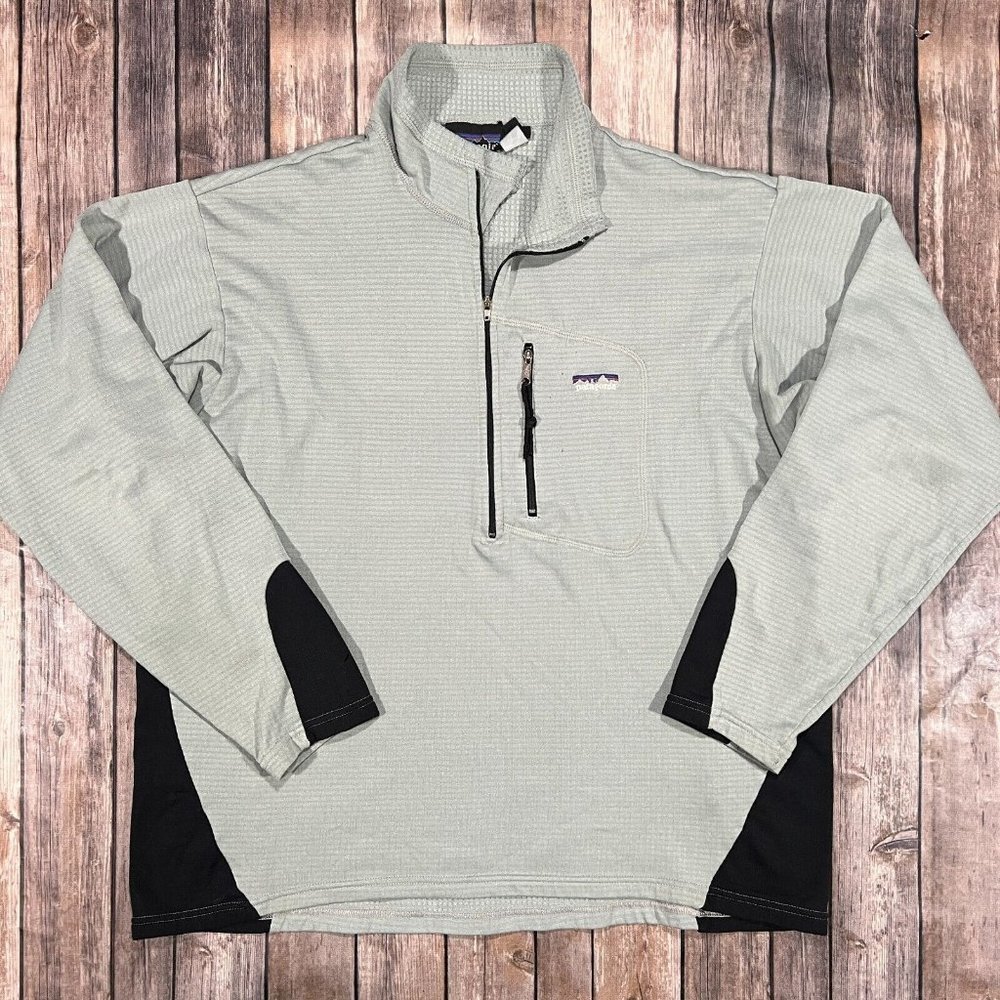 VTG Patagonia Regulator R1 Flash Pullover XL Grey USA Made Baselayer 40100 READ